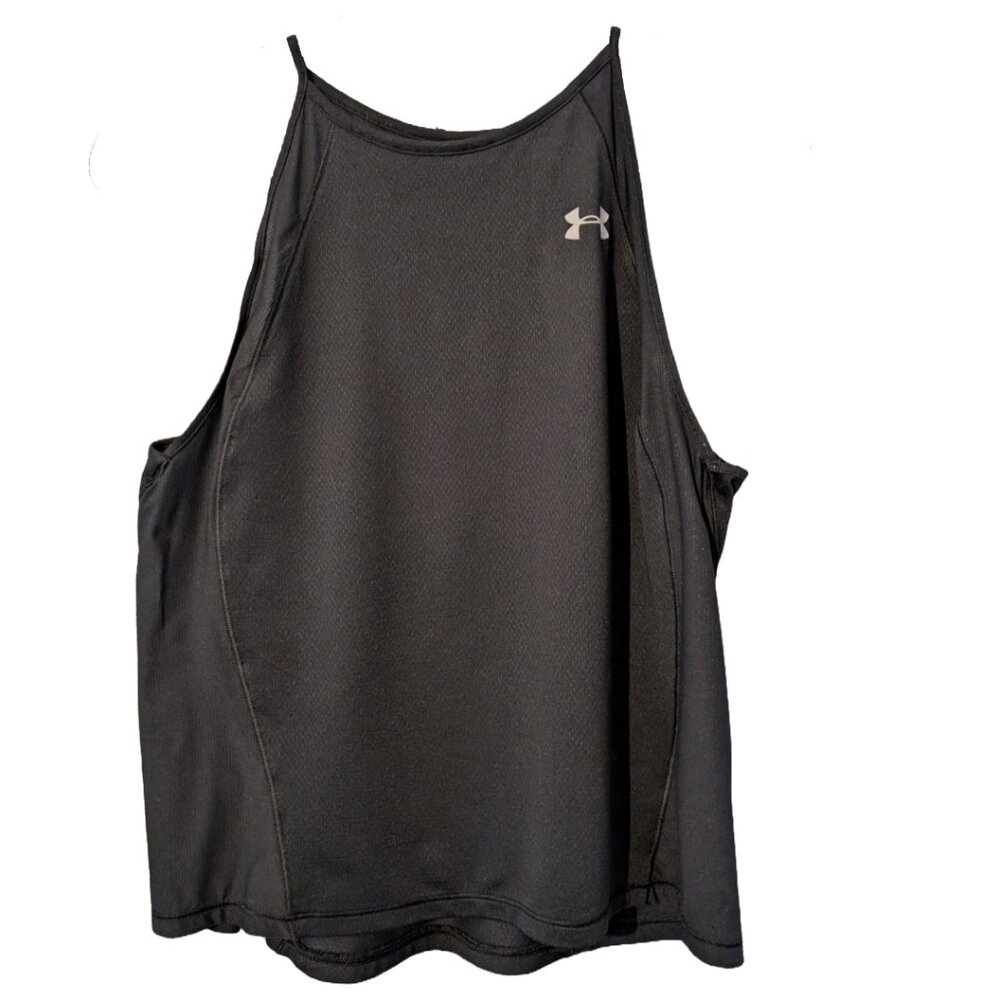 Under Armour Black Fitted Heat Gear Workout Tank Sz L